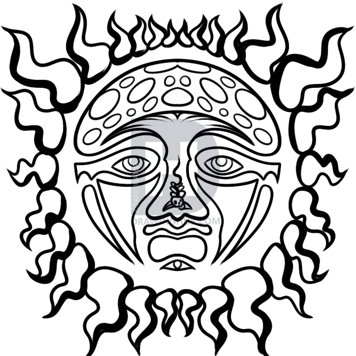 712x713 how to draw sublime sun logo, sublime sun, step