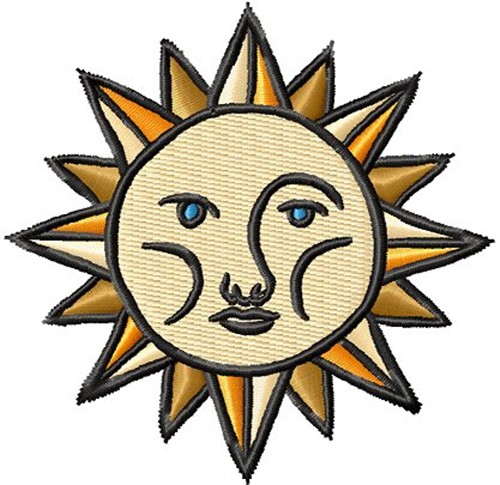 500x485 Sun Face Embroidery Designs, Machine Embroidery Designs