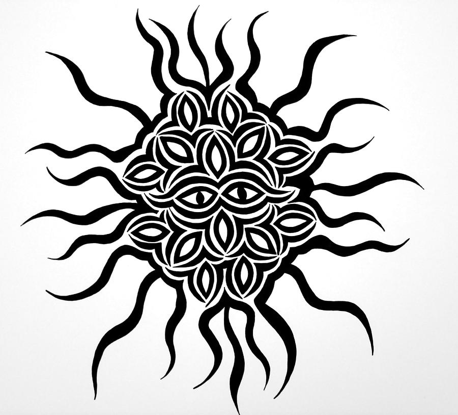 900x814 December Sun Drawing