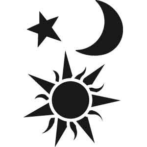 300x300 Sun Moon Stars Silhouette