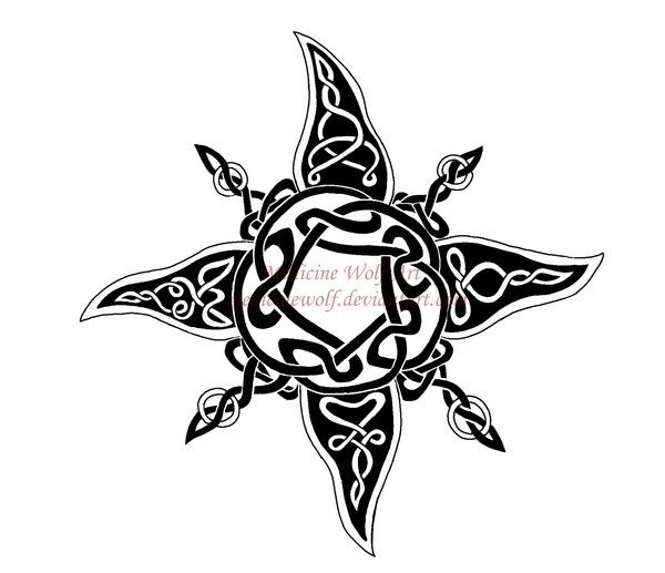600x517 Celtic Knot Sun Moon Star