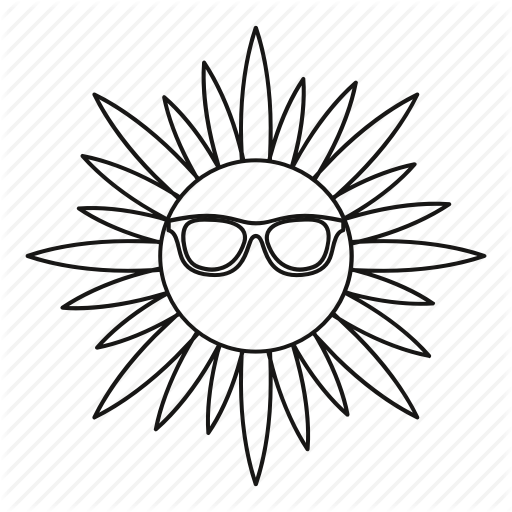 512x512 Element, Glasses, Line, Outline, Summer, Sun, Weather Icon