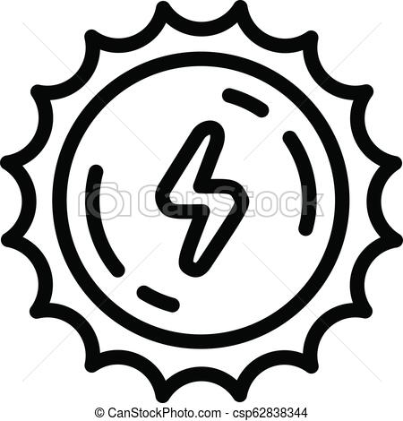 450x470 Sun Energy Icon, Outline Style Sun Energy Icon Outline Sun