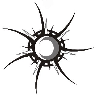 320x327 Cool Tribal Star Sun Moon Tattoo Design Skeches