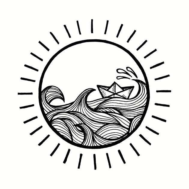 630x630 Ocean Sun Minimalist Tattoo Design
