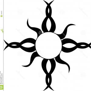 300x300 Stock Vector Vector Tribal Modern Tattoo Set Sun Flame Moon
