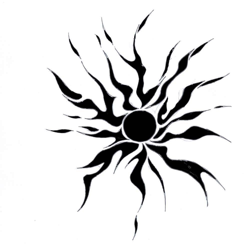 984x992 Sun Tattoo Design Idea
