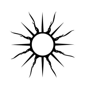 300x302 Awesome Tribal Sun Tattoo