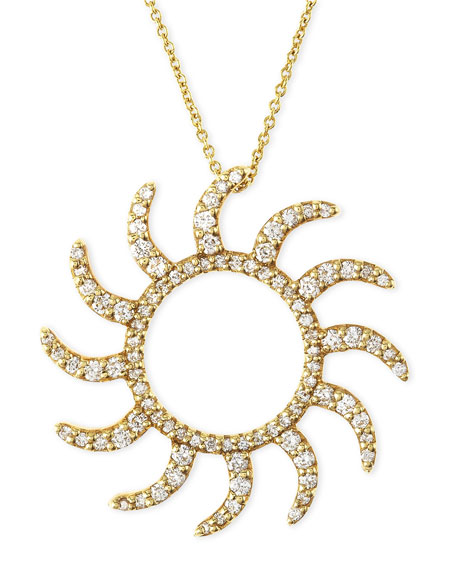 456x570 Roberto Coin Diamond Sunburst Necklace