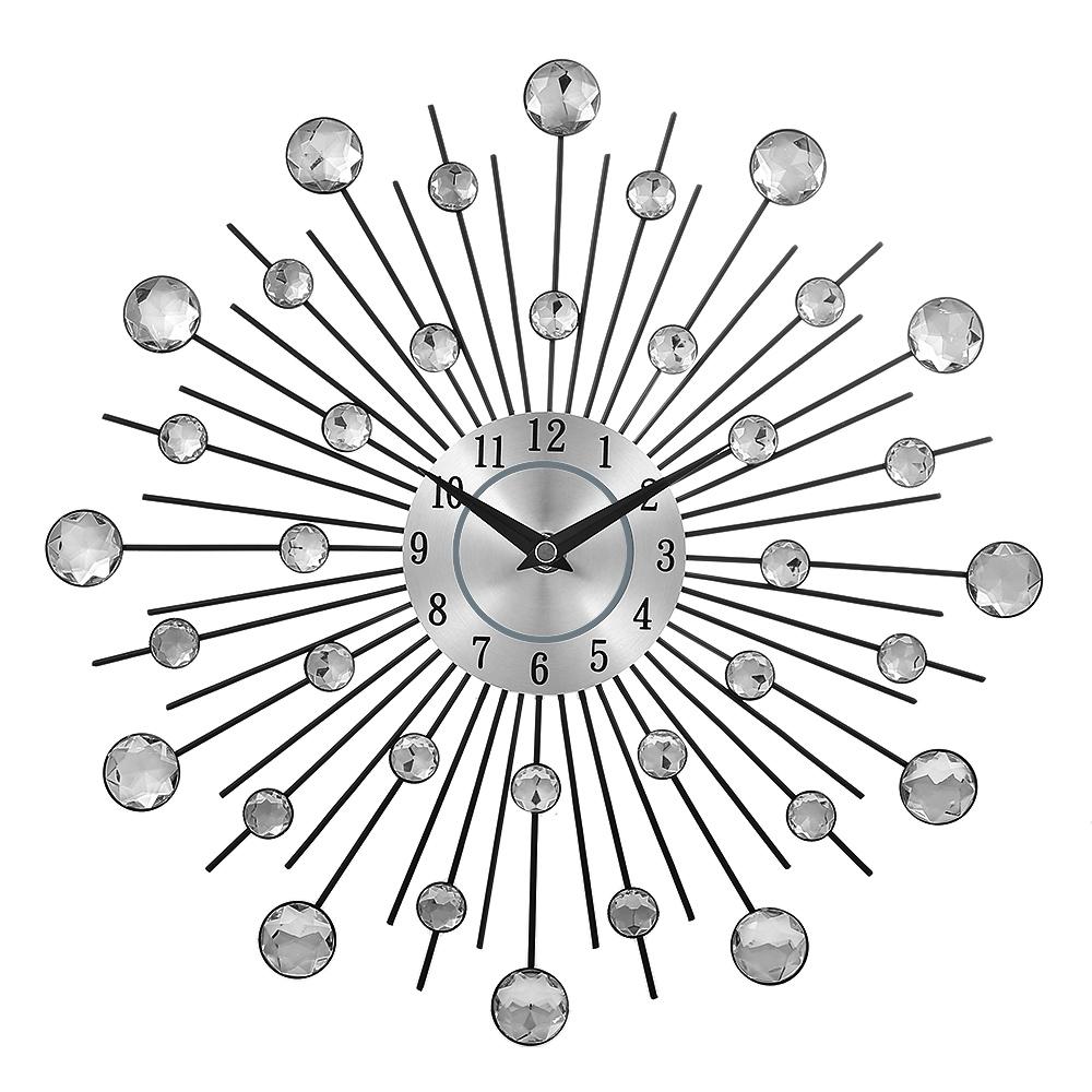 1000x1000 crystal crystal sunburst metal clock