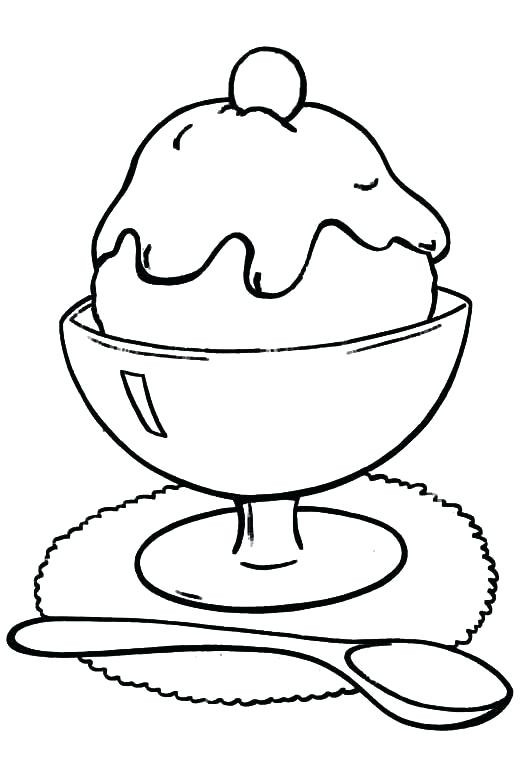 528x778 Ice Cream Color Pages Printable Free Luxury Sundae Drawing