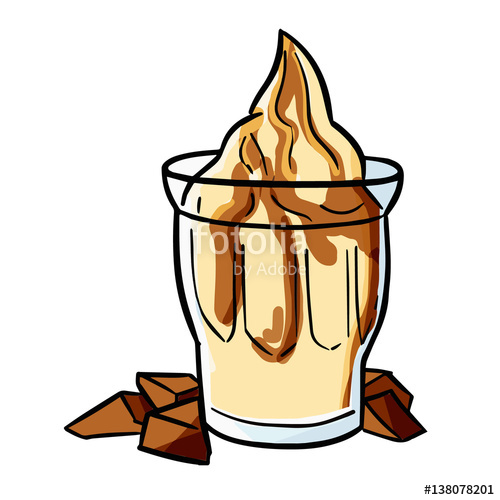 500x500 Ice Cream Sundae With Vanilla Flavor And Chocolate Topping