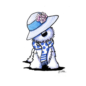 300x300 Sunday Best Westie Drawing