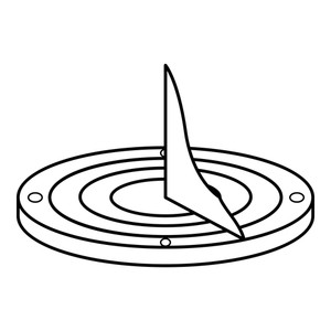 300x300 Sundial Icon Outline Illustration Of Sundial Icon For Web Royalty