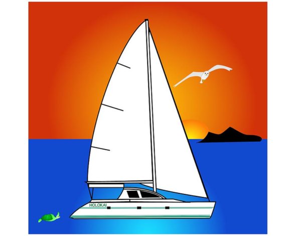 600x471 Sailboat Sunset Drawings Fine Art America