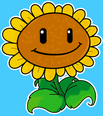 400x451 How To Draw Sunflower From Plants Vs Zombies With Easy Step