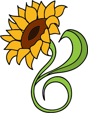 304x391 Sun Flower Cartoon Drawing