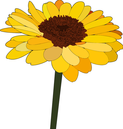 478x500 Sunflower Vector Drawing