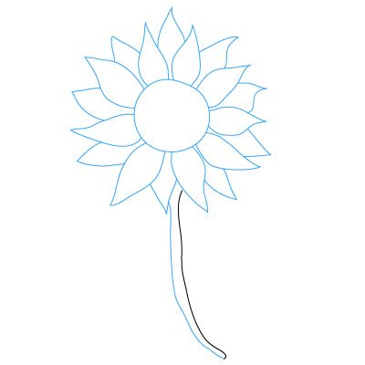 400x400 How To Draw A Sunflower Art In Drawings, Drawing Lessons