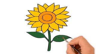 320x180 Sunflower Drawing Tutorial Easy