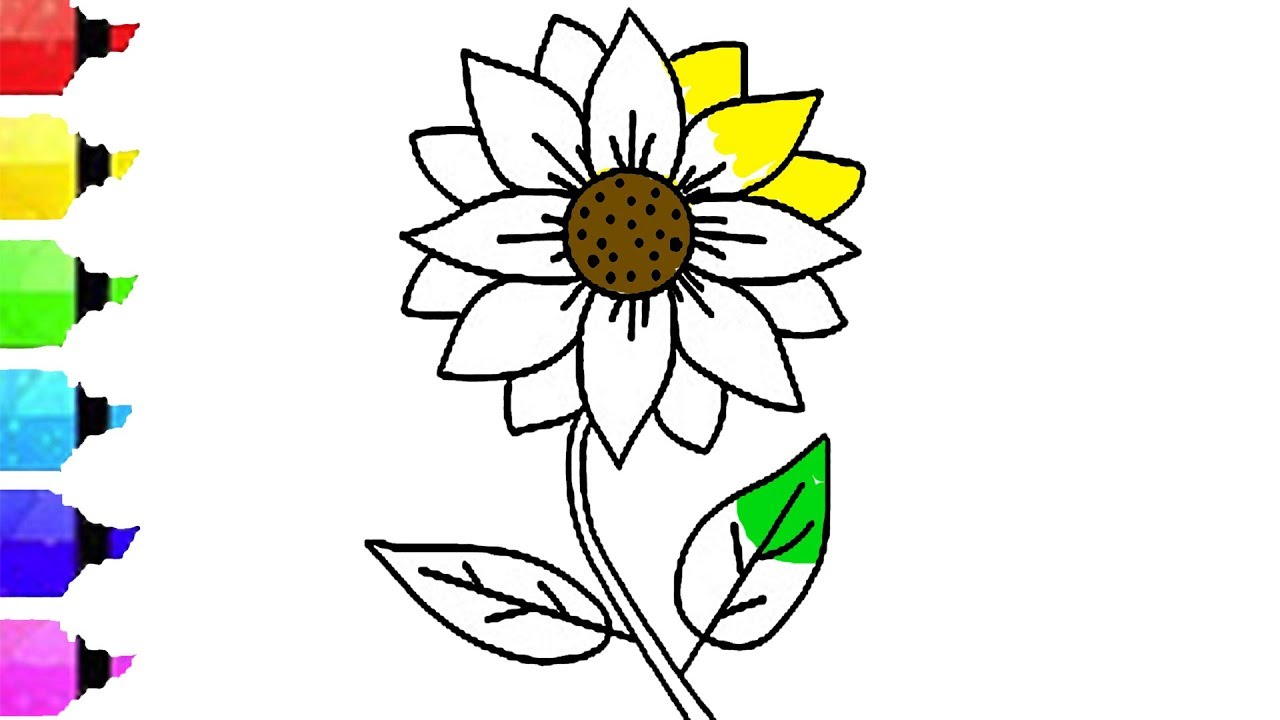 1280x720 How To Draw A Sunflower