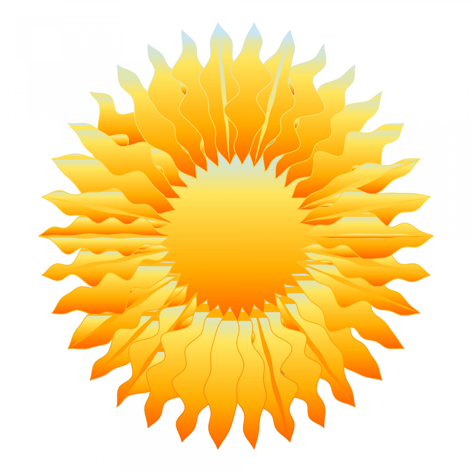 1920x1920 Orange, Flame, Gradient, Sunflower, Drawing