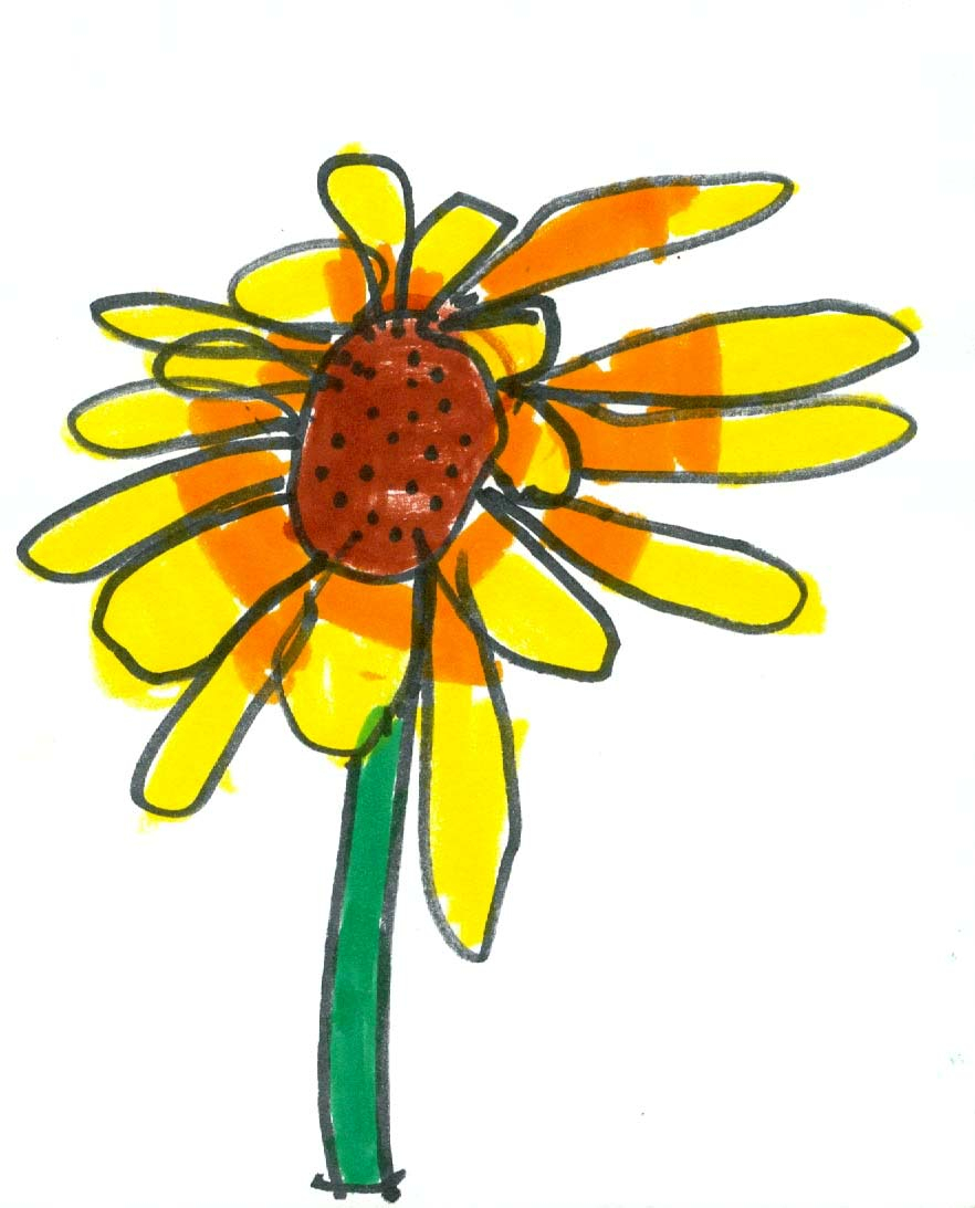 882x1093 Sunflower Drawing For Kids Sunflower Drawing For Kids