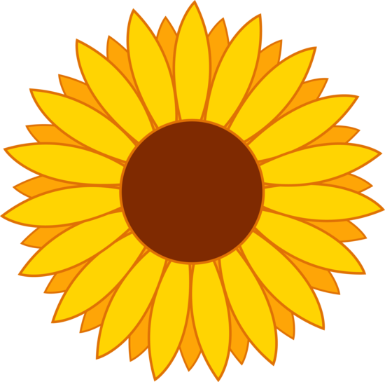 550x545 Collection Of Free Orange Drawing Sunflower Download On Ui Ex