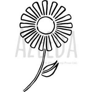 300x300 'sunflower' Wall Stencil Template