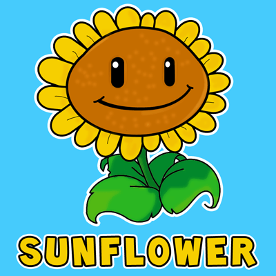 400x400 How To Draw Sunflower From Plants Vs Zombies With Easy Step