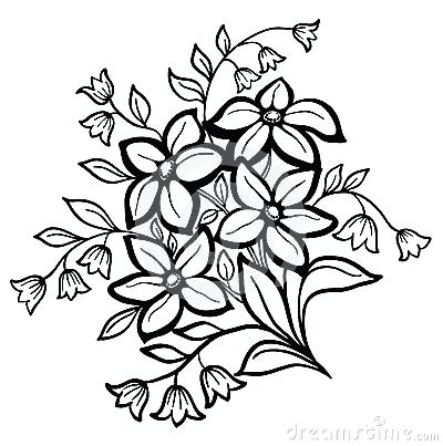 400x403 Flower Drawing Outline