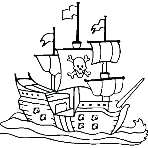 600x600 Ship Colouring Excellent Pirate Ship Coloring Hook