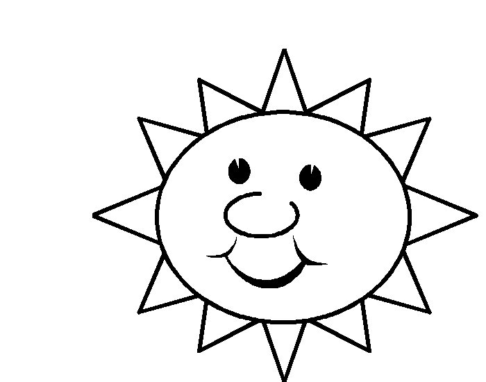 700x550 Sunny Weather Clipart Black And White