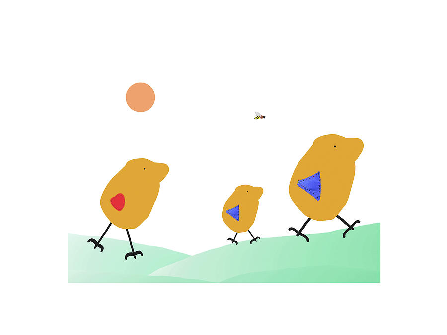 900x675 Sunny Family Walking With Boy Drawing