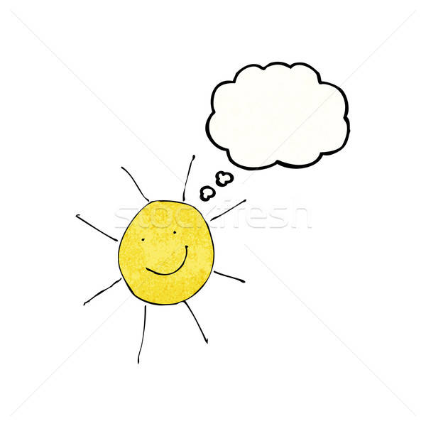 600x600 Child's Drawing Of Sunny Weather Vector Illustration