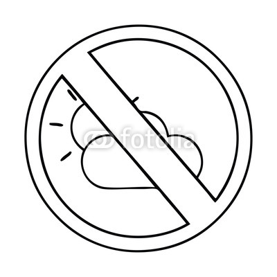 400x400 Line Drawing Cartoon No Sunny Spells Allowed Sign Buy Photos