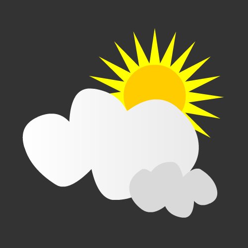 500x500 Drawing Sunny Vector