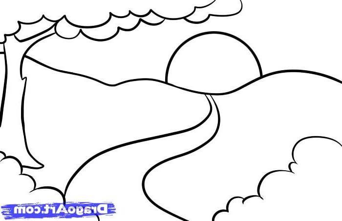 700x453 Drawn Sunrise Drawing