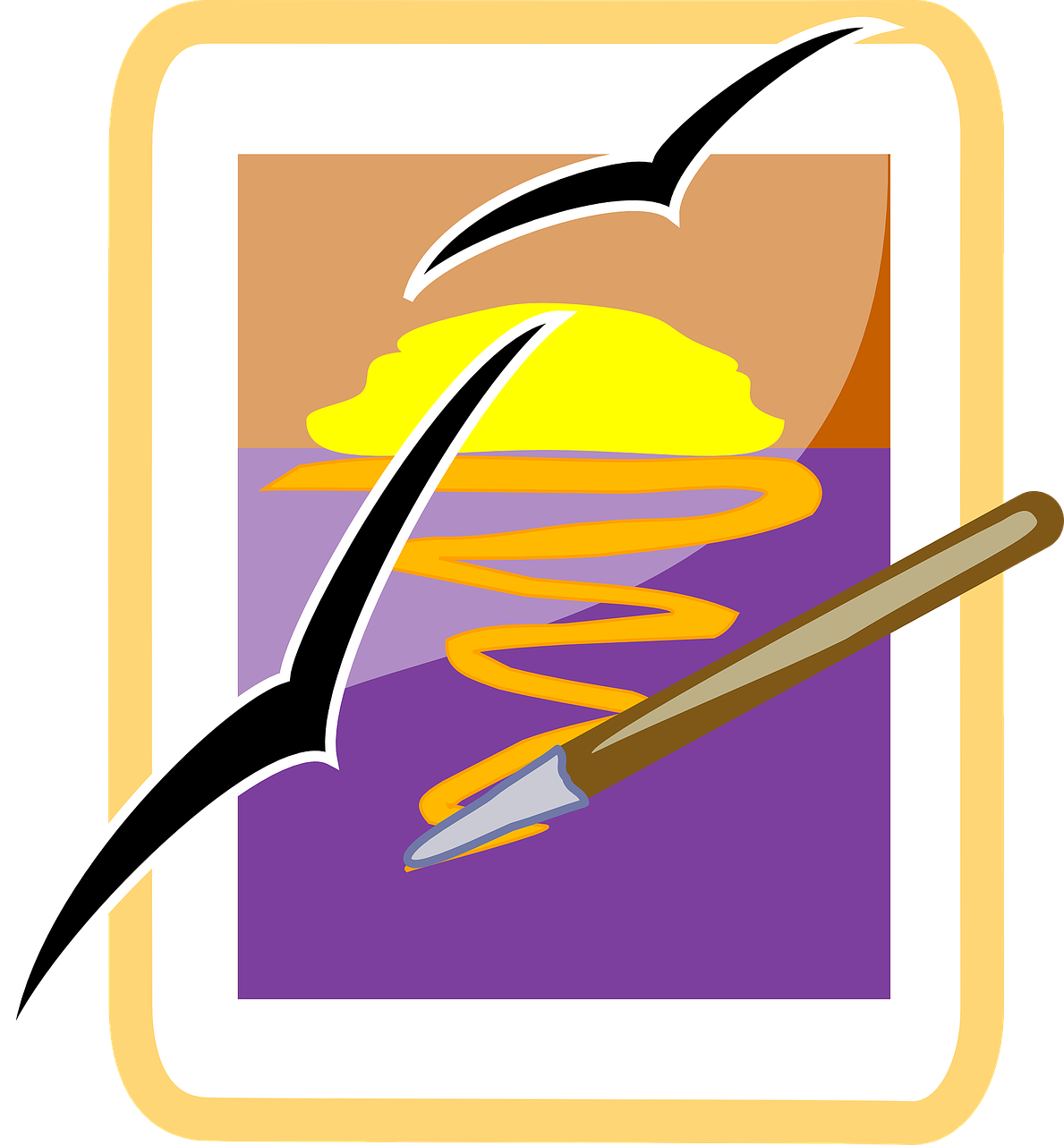 1189x1280 Sunset, Ocean, Birds, Sunrise, Paint