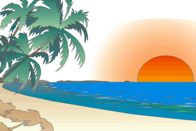 750x500 How To Draw A Sunset Black And White, Realistic With A Pencil