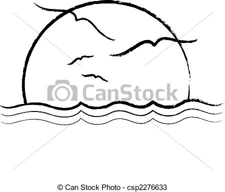 450x384 sunset a simple illustration of a sunset with grungy lines