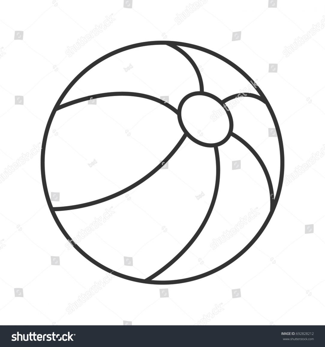 1084x1156 Drawing A Beach Umbrella Ball Line Clipart With Oil Pastels
