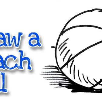 336x336 Free Beach Ball Drawing Sunset Black And White Step