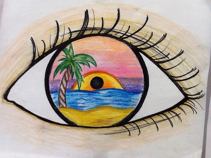 736x552 Beach Drawings In Pencil