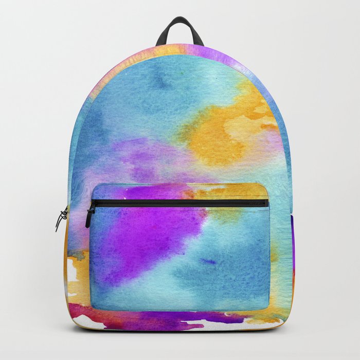 700x700 Colorful Sunset Water Watercolor Texture Backpack