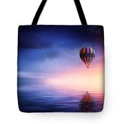 180x180 Hot Air Balloon Over Water At Sunset Painting