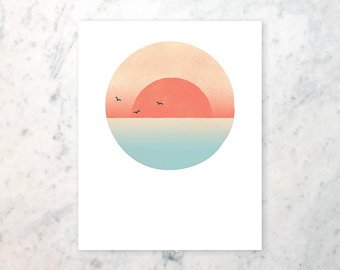 340x270 Sunset Over Water Etsy