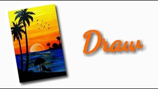 320x180 Soft Pastel Drawing Sunset