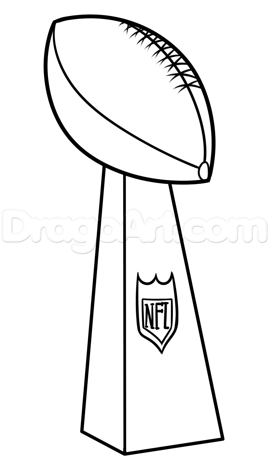 885x1521 Super Bowl Drawing Lesson, Vince Lombardi Trophy, Step