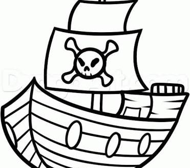 371x329 Super Cool Ideas Easy To Draw Pirate Ship Simple Drawing